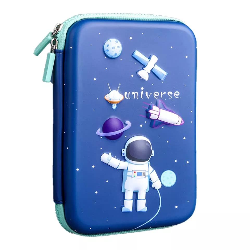 Image of 3D Astronaut Pencil Box Space Pencil Case for Kids, Pencil Pouch for Kids, Pencils Box for Boy, Pencil case for Boys, Return Gifts for Kid - Space & Astronaut Theme (Big Universe)