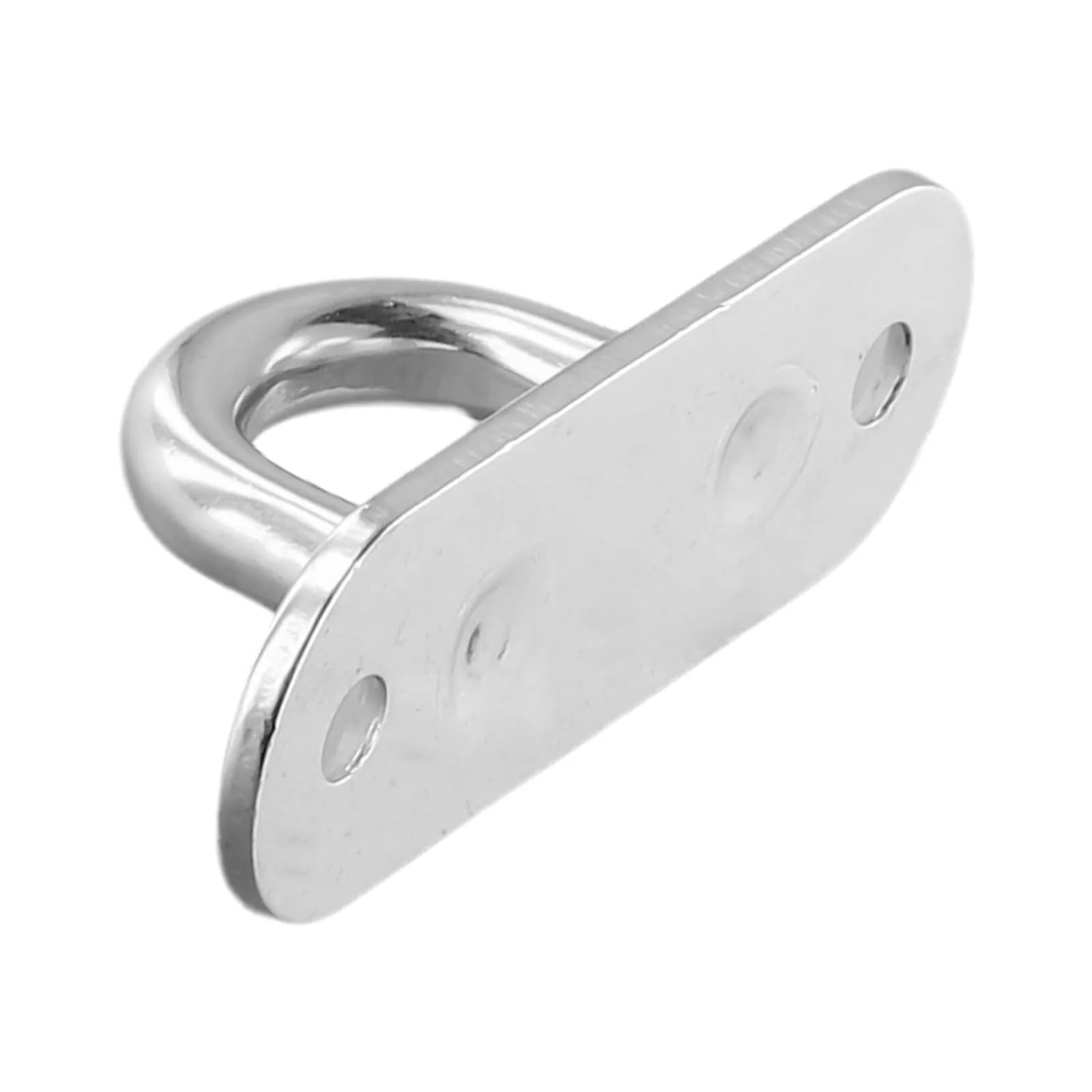 Vnakrny Eye Pate 12Pcs Hook Hooks Eye Plate Heavy Oblong Duty Steel Stainless Pad Mount Wall U Boat Ceiling Hanger Ring Garage Design Shape Screws Not Included