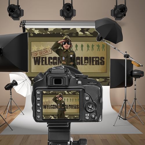 Fondo Fotográfico Camuflaje 9x6 ft para Fotografía miniatura 2