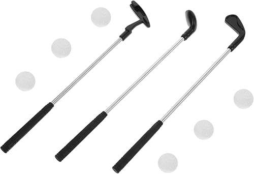 Yardwe 1 juego de mini golf para putter con mini pelotas de interior divertido golf para actividades familiares, golf de escritorio realista para