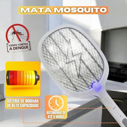 Raquete eletrônica para combater mosquitos, pernilongos, zika e dengue garantem segurança e a bateri