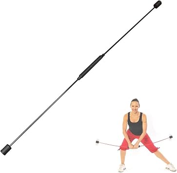 DYK&NX Multifunctional Unisexs Swing Stick, Fitness Bar Elastic Bar, for Variety of Exercises Such as Arms, Shoulders, and Abdominal Muscles Color Black
