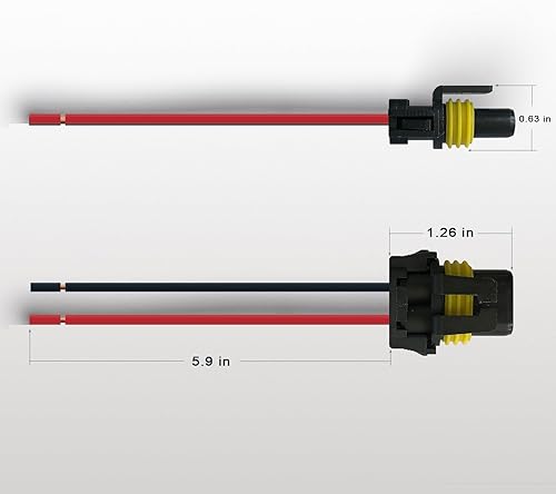 Miniatura 2 de 9005 9006 - Arnés de cableado hembra para faros delanteros antiniebla (paquete de 2)
