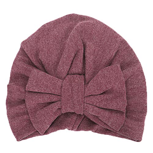 Baby Winter Warm Hat, Fheaven Newborn Girls Boys Big Bowknot Sleep Cap Headwear Hat Cap (purple)