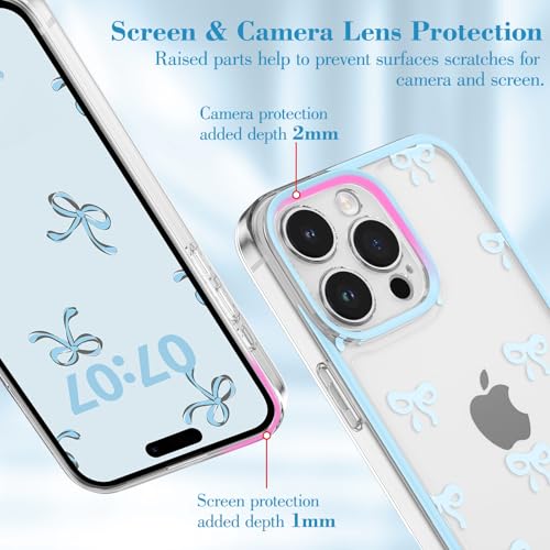 Coque transparente nœud bleu iPhone 12 Pro idéale pour vos sorties - 2