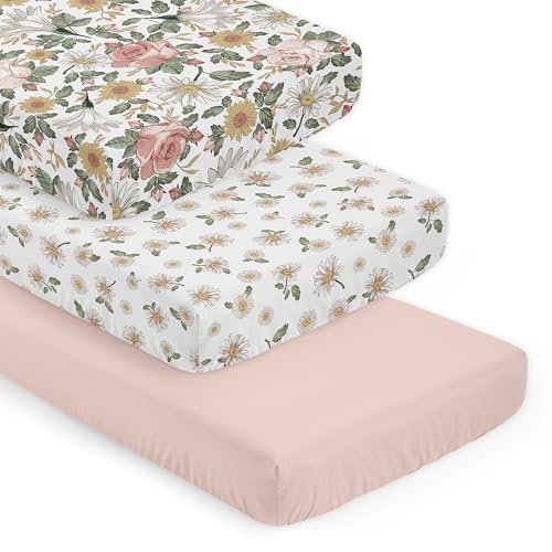 Sweet Jojo Designs 3-Piece Baby Crib Sheets Set (Vintage Floral