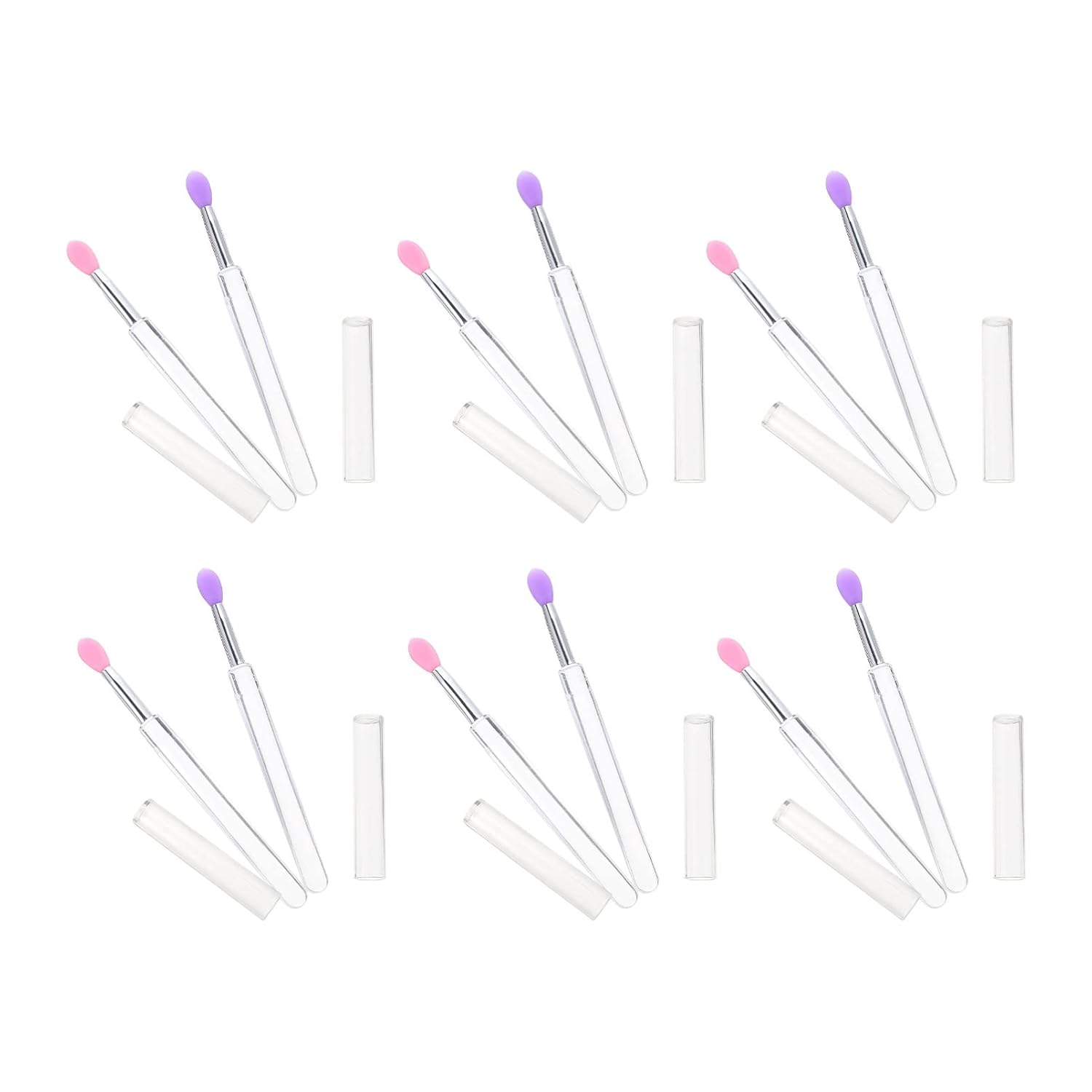 minkissy 30pcs Silicone Eyeshadow Brush Makeup Brush Lip Mask Applicator Lip Makeup Use
