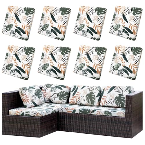 LiveGo Housse de coussin extensible pour canapé de jardin - Housse de coussin de remplacement pour...