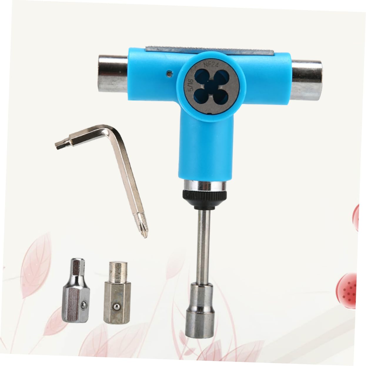 VANZACK Skateboard Adjusting Tool Compact Portable Essential for Skateboard Maintenance Includes Removal Sleeve Assembly Tool