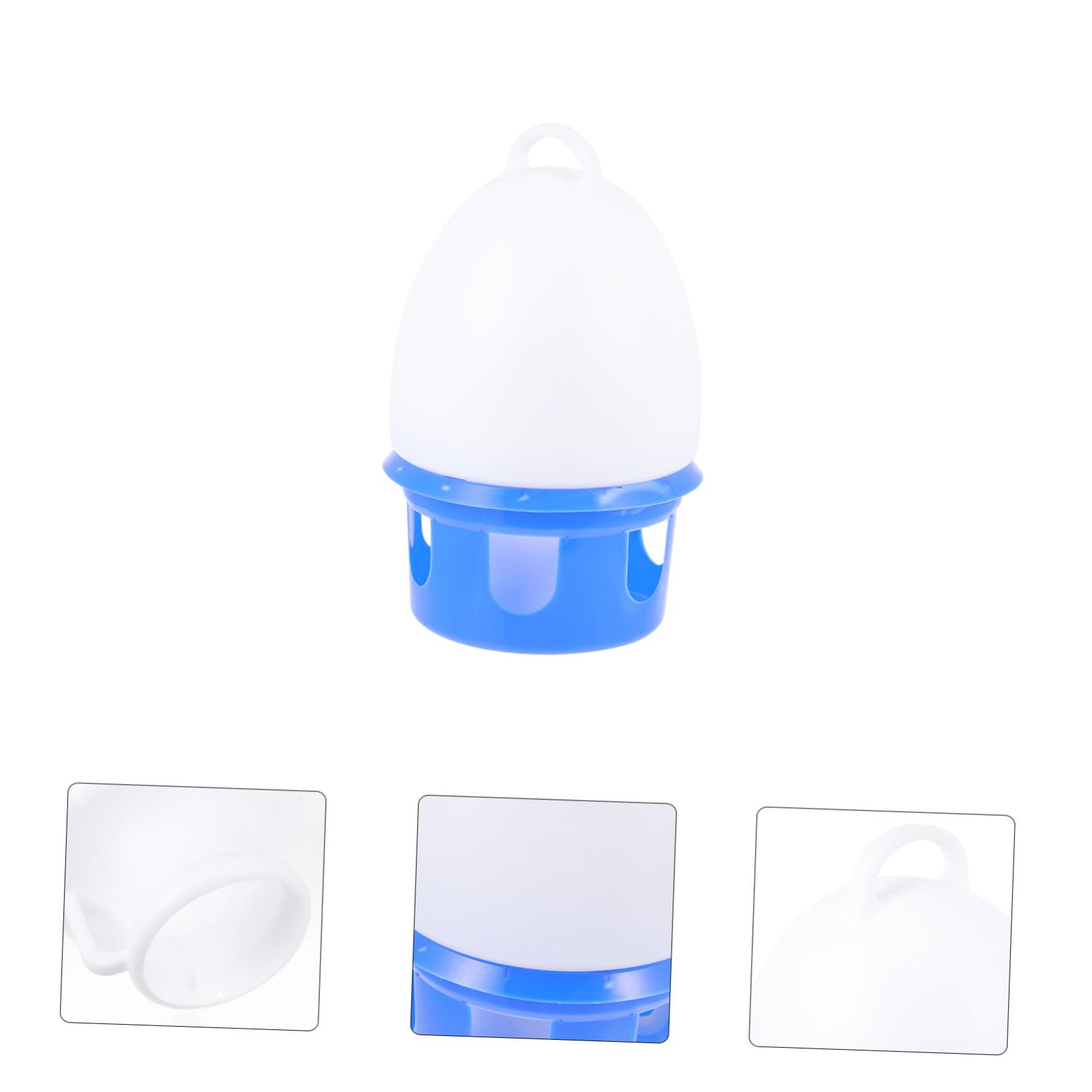 Beverino Automatico per Piccioni in PVC Rimovibile Blu Rotondo | Beverino Automatico per Uccelli, Colomba Domestica e Parrocchetti, 1 Pezzo, per Decorazione della Casa