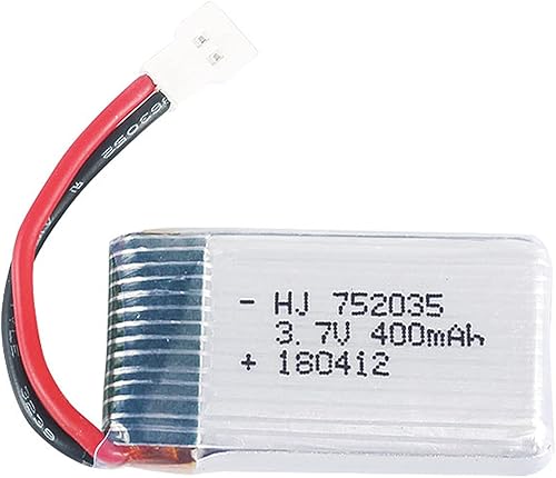 Miniatura 3 de 2 unids 3.7 V 400 mAh 20C 752035 batería recargable Lipo con cargador USB para Hubsan X4 H107 JXD 385 MJX F47 F48 DFD F180 Quadcopter RC Drone