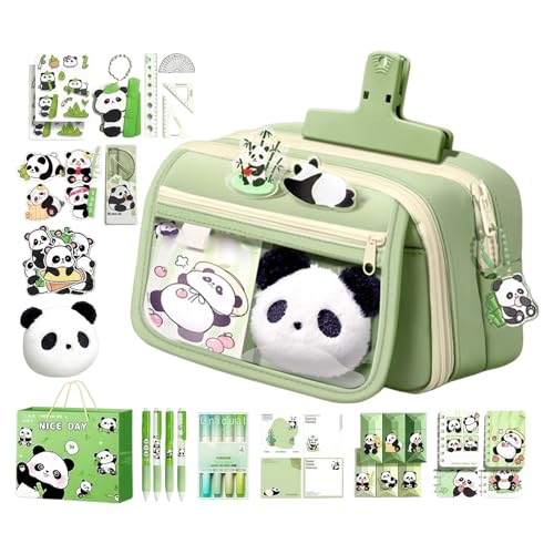 Genérico Juego De Material Escolar Panda,Tema Panda - Estuche para Lápices de Animal | para Salón de Clases, Niños y Niñas, Cumpleaños, Navidad, Fiestas y Temporada de Vuelta al