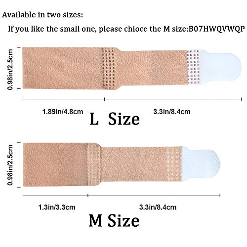 Image of Lengthened Broken Toe Wraps for Your Big Toes, 8 Pcs /Pack Fabric Toe Splint Toe Cushioned Bandages Finger Protectors Straightener Hammer Toe Separators