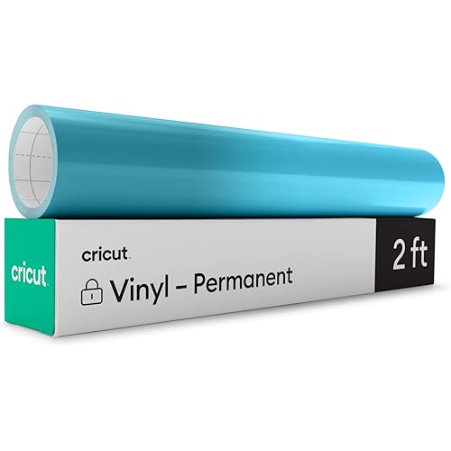 Cricut Heat-Activated, Color-Changing Vinyl – Turquoise/Light Blue, 2ft Roll of Permanent Vinyl (12'x24')