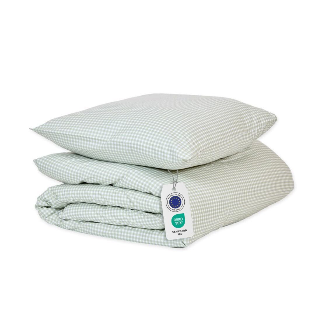 HOME SOLAZZIA Funda Nordica Cama 90/105 cm, Funda Edredón Transpirable Suave al Tacto 100% Microfibra Juego de Funda Edredon 150x220 cm y Funda de Almohada 55x55 cm (Vichy)