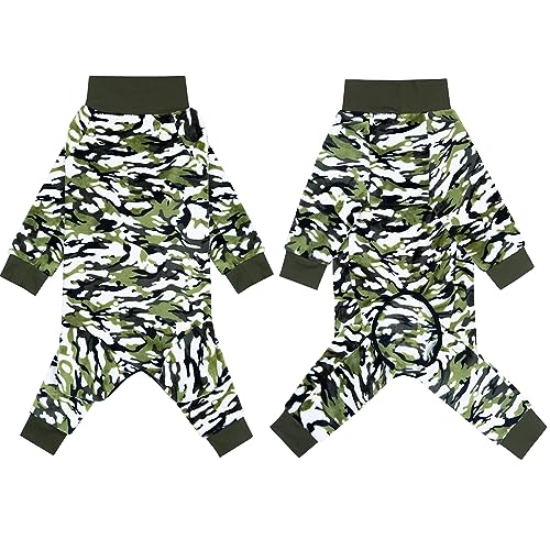 BT Bear Dog Winter Clothes,Soft Flannel Pullover Pajamas,Pet Warm Cold Weather Dog Winter Coat Cozy Onesie Jumpsuit PJS Apparel Outfit Clothes for Medium Large Dogs Sleep (4XL,Camouflage) - Image 2