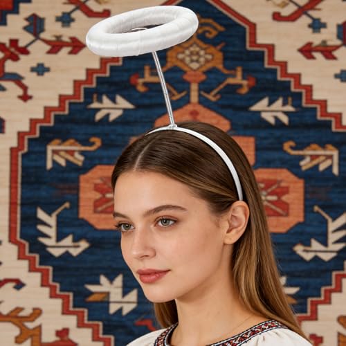 Bandeau d'ange blanc accessoire cheveux pour spectacle et performance - 5