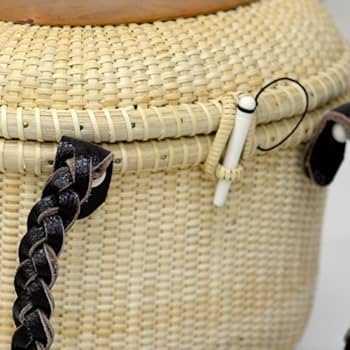 ナンタケットバスケット　蓋付き　新品 Amazon.co.jp: nantucket basket ナンタケットバスケット レザー