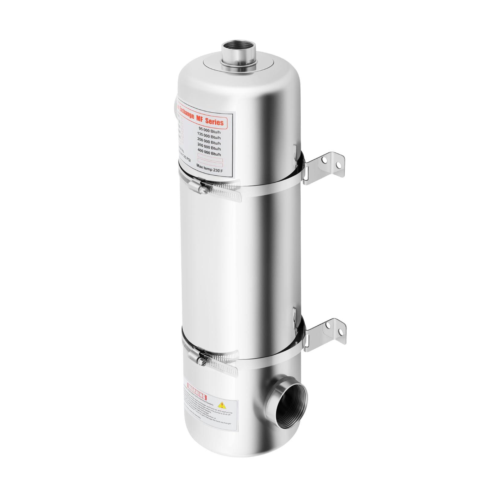 Pompa di calore per piscina, 60 kW, in acciaio inox, per piscina, sauna, scambiatore di calore