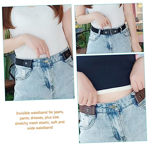 No Buckle Elastic Waist Belt for Men and Women Comfortable Stretch Jeans Belt Invisible Design for Everyday Use Versatile Style3