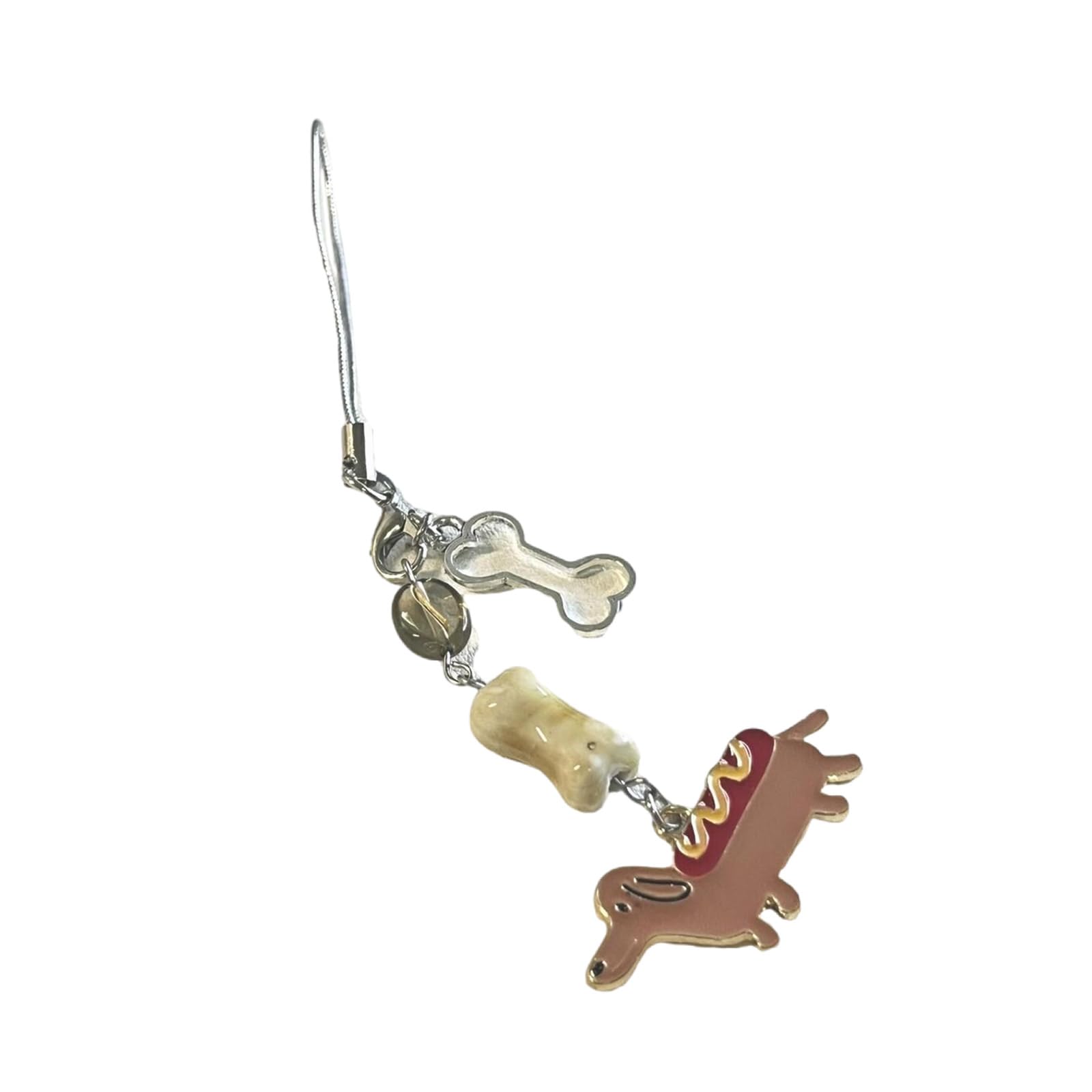 Maxtonser Lovely Dachshund Dog Charm Phone Chain Trendsetting Sausage Dog Phone Chain Lanyard for Adding Personality to Devices