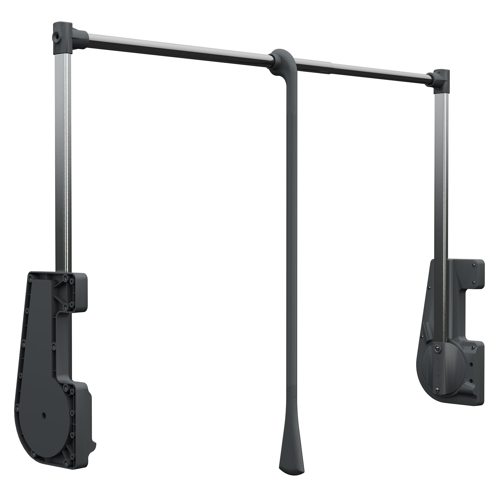 Decoranddecor Adjustable Pull Down Wardrobe Rail Anthracite
