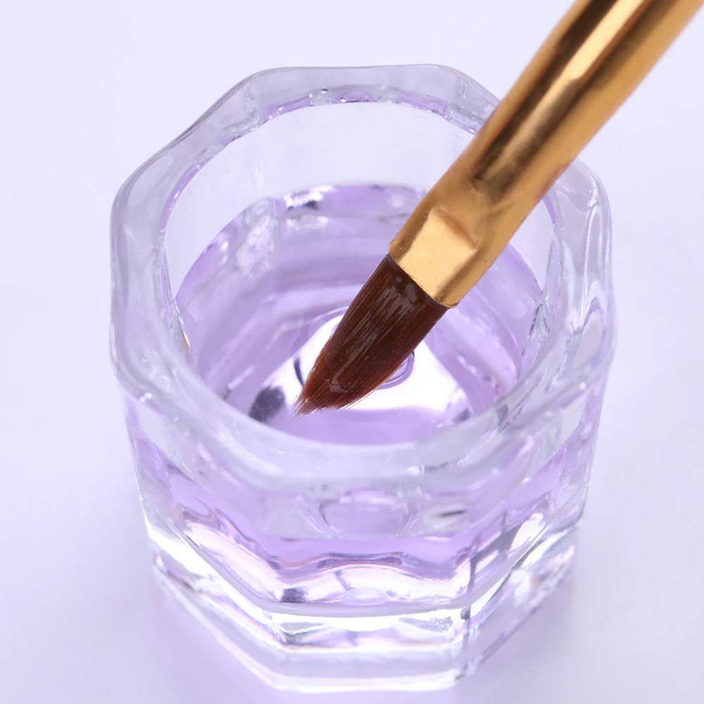 3 Ct. Glass Mixing Dish Dappen Mix Eyebrow Eyelash Manicure Tint Hair Dye Salon by Gold Cosmetics & Supplies
