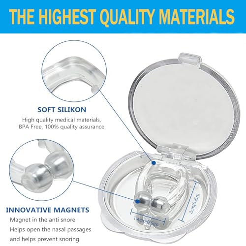 image for Auronp Anti Snoring Devices(8 Pack),Silicone Magnetic Stop Snoring Sol
