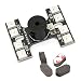 H Type Tail Light Loud Buzzer Matek ( Dual Control FC Flight Controller & TX Transmitter Control Mode,8 WS2812B LEDS)+ 4pcs Sponge Mat Landing Pad Gear for FPV Drone Quadcopter