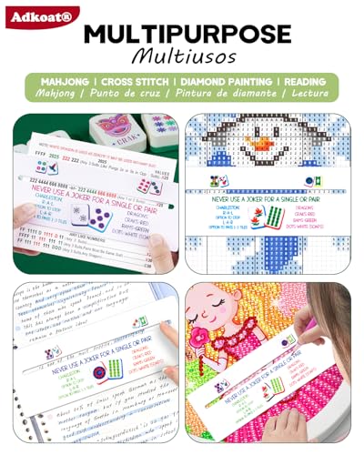 Adkoat 4PCS Mahjong Line Finder y Marcador de Línea miniatura 6