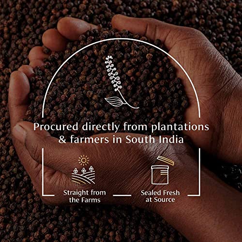 Image of VAHDAM, Black Pepper Whole (2.8oz /85g) Gluten Free & 100% Raw Black Pepper Whole /Peppercorns from India | Perfect for Cooking, Smoothies, Lattes & Tea | Direct from Source