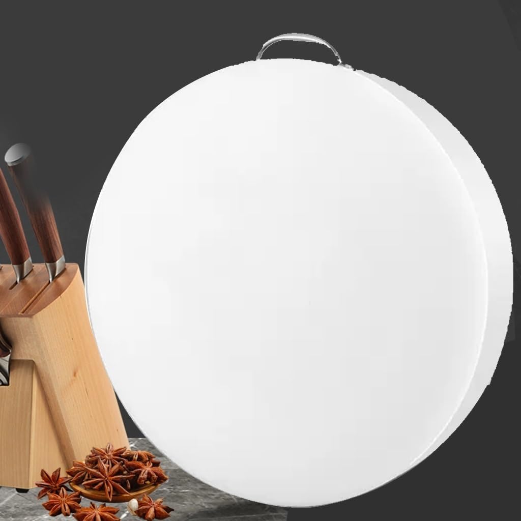 Tabla de cortar profesional de plástico de doble cara de 48 cm con asa, herramienta de cocina versátil para carne, queso, frutas y verduras, para chefs y cocineros caseros