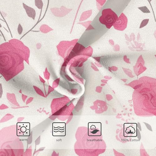 KLL Seamless Pattern Red Roses Toddler Boy Soft Briefs Cute Children Panties3