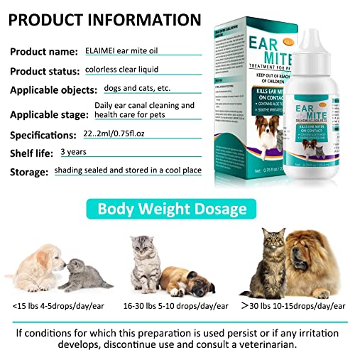 Driibubur Cani EarMite Canali auricolari per