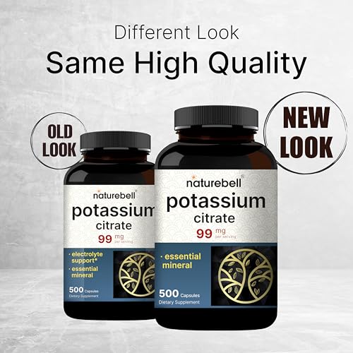 NatureBell Potassium Citrate 99mg, 500 Capsules - Chelated Mineral Supplements - Non-GMO, Gluten Free - Image 3
