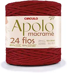 Barbante Apolo Macramê 600g Círculo – Ideal para Macramê, Crochê e Artesanato em Geral (7136-Marsala)