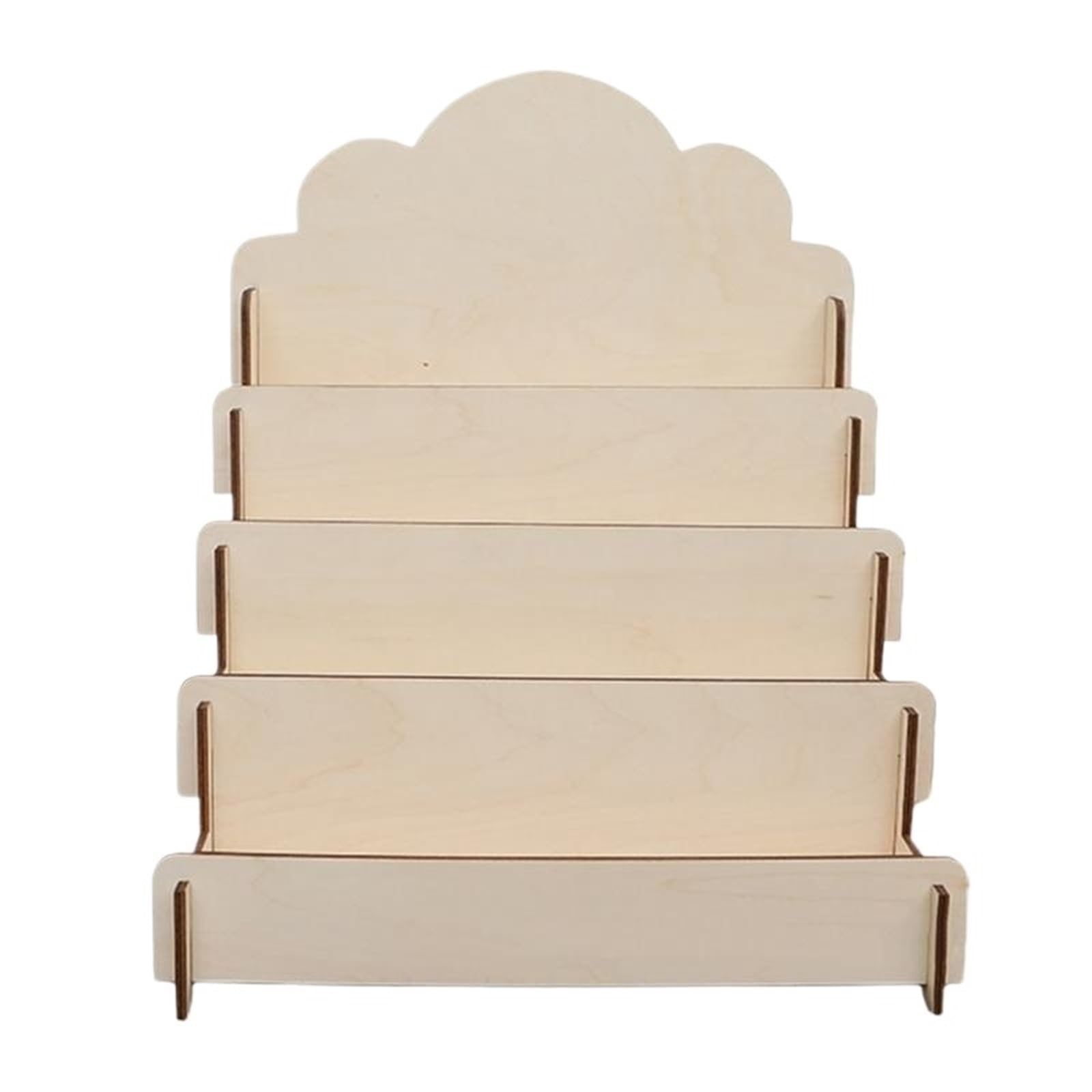 Huwoyg One Color Greeting Card Display Stands 4 Tier Stand Wooden Sticker For Cards Photos For Cards