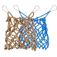 Kaninchen Futternetz, 2 Stück Hasen Heunetz zum Aufhängen, Multifunktional Futterspender für Hähnchen Küken Hasen Kanichen Geflüge Meerschweinchen