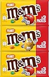 M&M'S PEANUT - Bonbons chocolat au lait et cacahuètes - 3 sachets de 45g