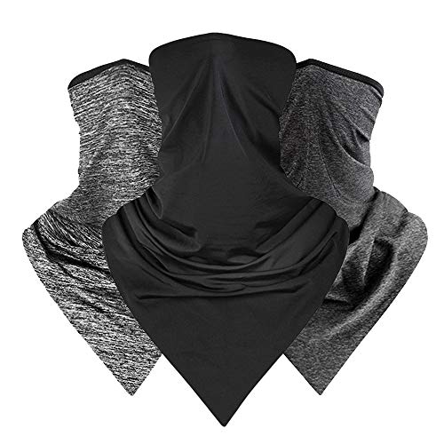 KKmoon 3 unidades Summer Ice Silk Triangle Scarf Máscara protetora solar Máscara de proteção solar p