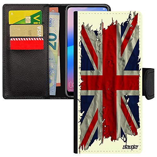Coque Samsung Note 20 Ultra Portefeuille avec Drapeau Union Jack en Cuir