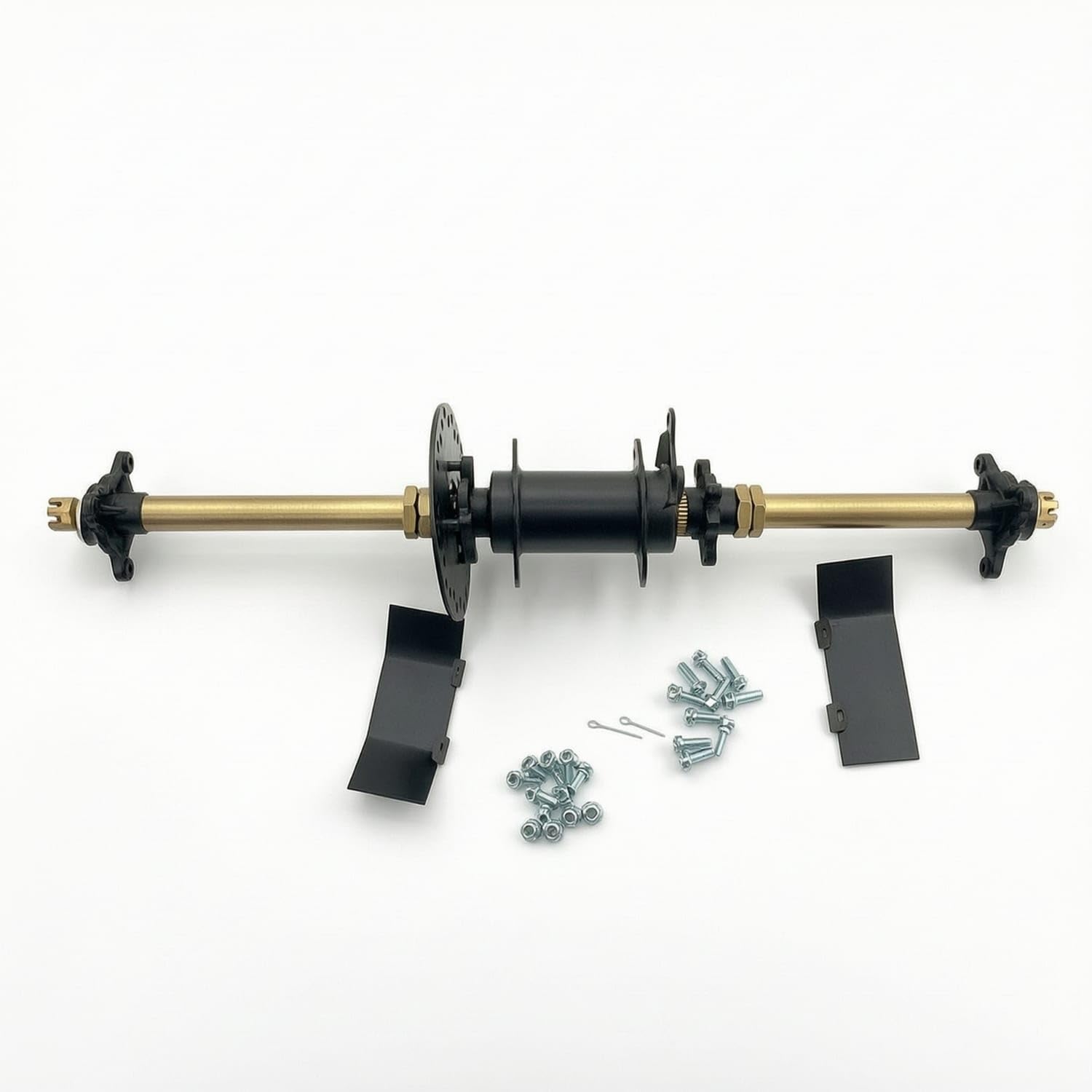 Reinforced Rear Axle Assembly Kit Heavy-Duty Go Kart Rear Axle Kit Industrial Complete for Builders, Mechanics, Custom Builds, Workshop, Rear Axle 74CM|Axles Motors-image-44