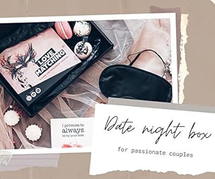 OpenMity Date Night Box for Couples - Elegant Date After Dark Box Including Relaxation Kit and Game for Couples