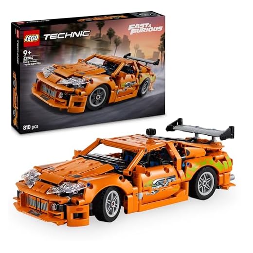 LEGO Technic Fast and Furious Toyota Supra MK4 Toy Car - 6 Cylinder Engine & Opening Doors - Model Kits for 9+ Years Old Boys & Girls or Adult Motorsport Fans - Birthday Gift Idea - 42204