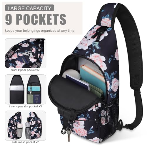 Image of Crossbody Bags for Women Men Trendy Sling Bag Bakpack Casual Chest Bag with Convertible Shoulder Strap steel Stainless Steel Paint