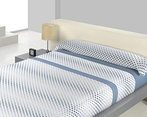 GURUGU - Juego sábanas térmicas Eleni. Cama 105 cm. Azul