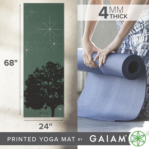 Image of Gaiam Print Yoga Mat, Non Slip Exercise & Fitness Mat for All Types of Yoga, Pilates & Floor Exercises