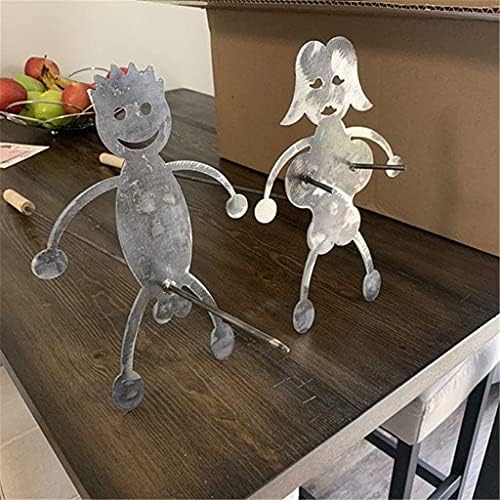 Hot Dog/Marshmallow Roasters, Women Men Shaped Stainless Steel Camp Fire Roasting Stick, Funny Metal Craft Skewer Stick, Barbecue Forks for Campfire,Bonfire and Grill (Marshmallow Girl + Hot Dog Boy)