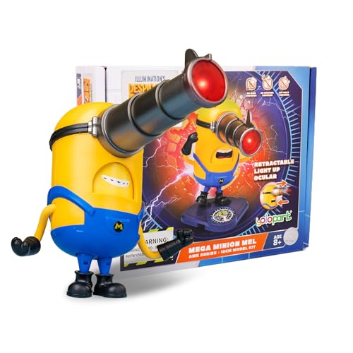 Minions Toy Despicable Me 4 Toys, 4.7 Inch Mega Mel Action Figures，Retractable Eye and 5 Changeable Facial Expressions Minion Model Kits，Gifts for Kids Ages 8 Years & Older