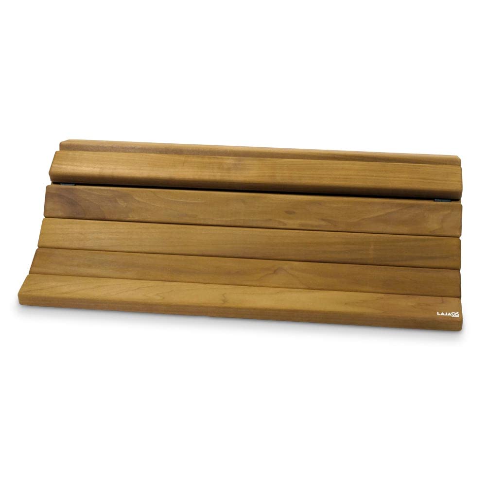 Sauna Bodenmatte 80x60x2 cm FSC Thermo Espenholz Rollbar Rutschfest